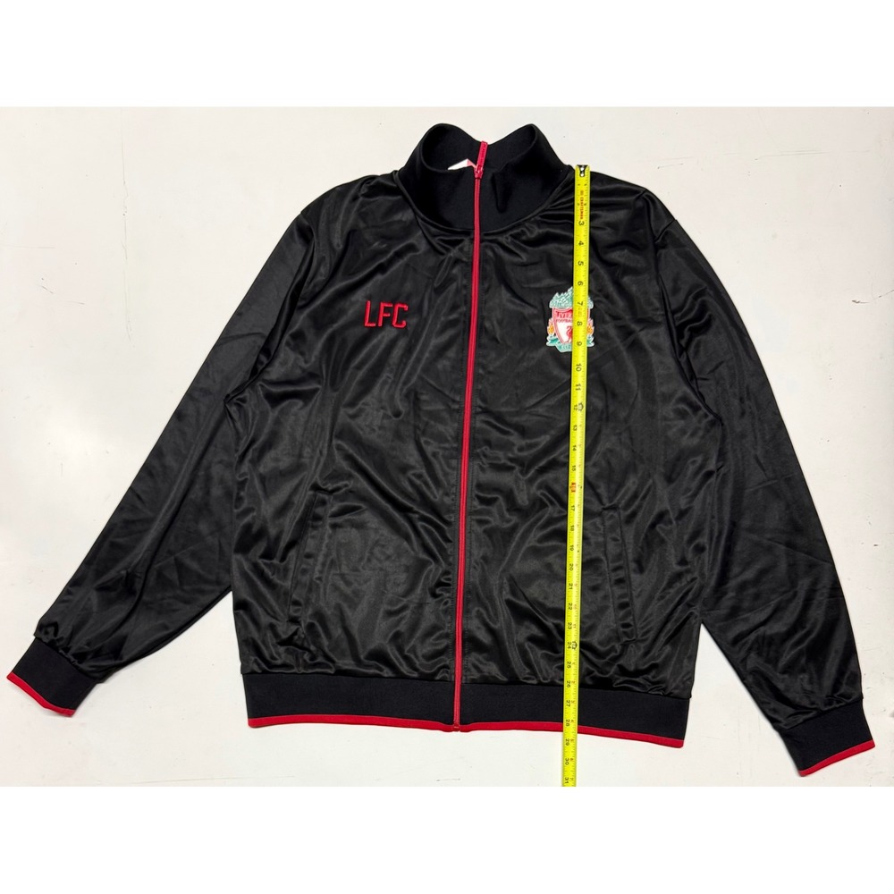 Liverpool FC Mens Track Jacket Black Red Full‎ Zip LFC Soccer Official 3XL New